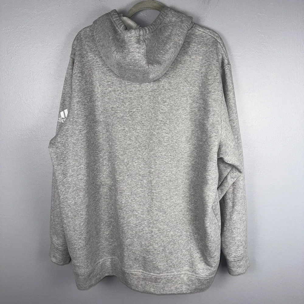 Adidas Hooded Sweatshirt Men's XXL Gray FBU Graphic Pullover